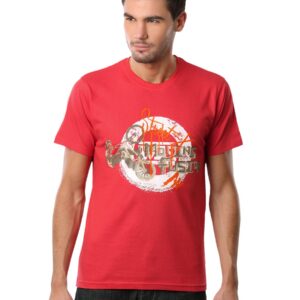 Myntra Men Street Moving Fusion Red T-shirt