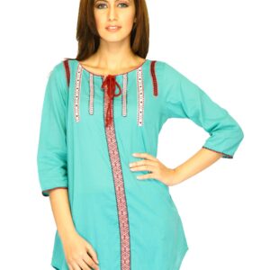 W Women Solid Green Kurtis