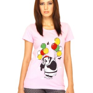 Inkfruit Women Flying Advantures Pink Tshirts