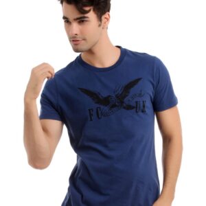French Connection Men Blue Printed T-shirt