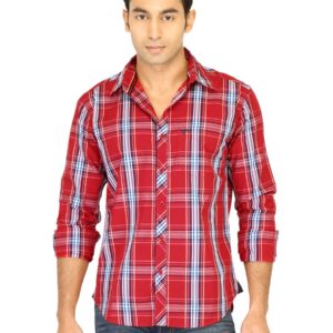 Highlander Men Check Red Shirt