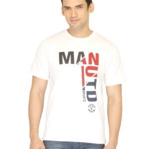 Manchester United Men Printed White Tshirt