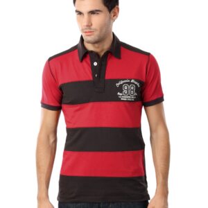 Status Quo Men Red & Charcoal T-shirt