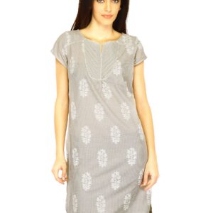 W Women Printed Grey Kurtas