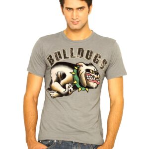 Ed Hardy Men's Grey Bull Dog T-shirt