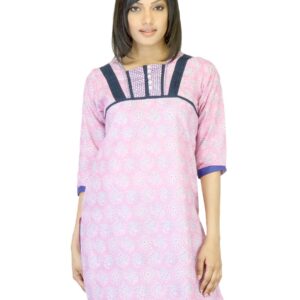 Vishudh Women Pink Printed Kurta