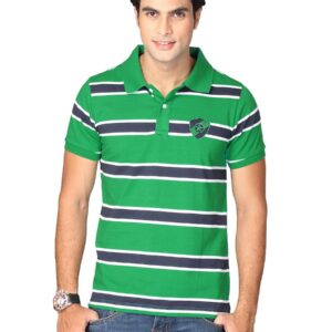 Indigo Nation Men Green Polo T-shirt