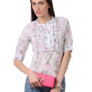 Myntra Women Printed White Top
