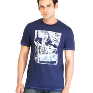 Puma Men Graphic Navy Blue TShirt