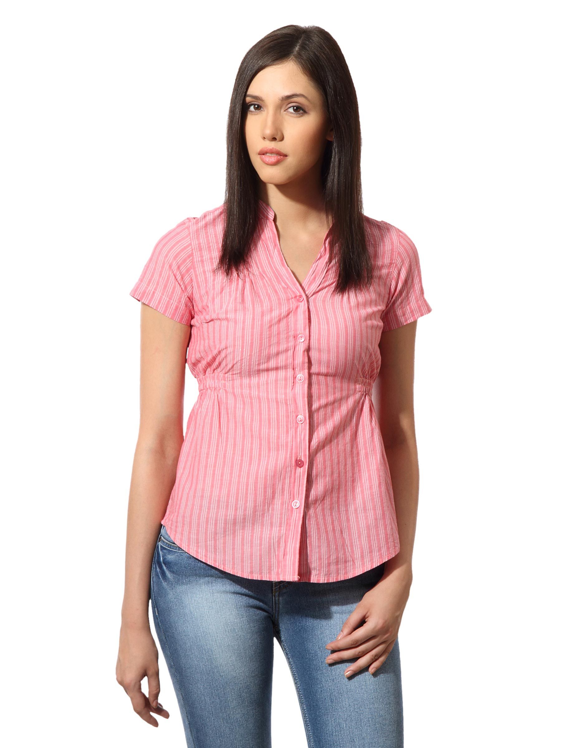 Lee Women Jane Pink Striped Shirt