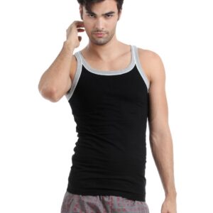 Chromozome Men Black Innerwear Vest