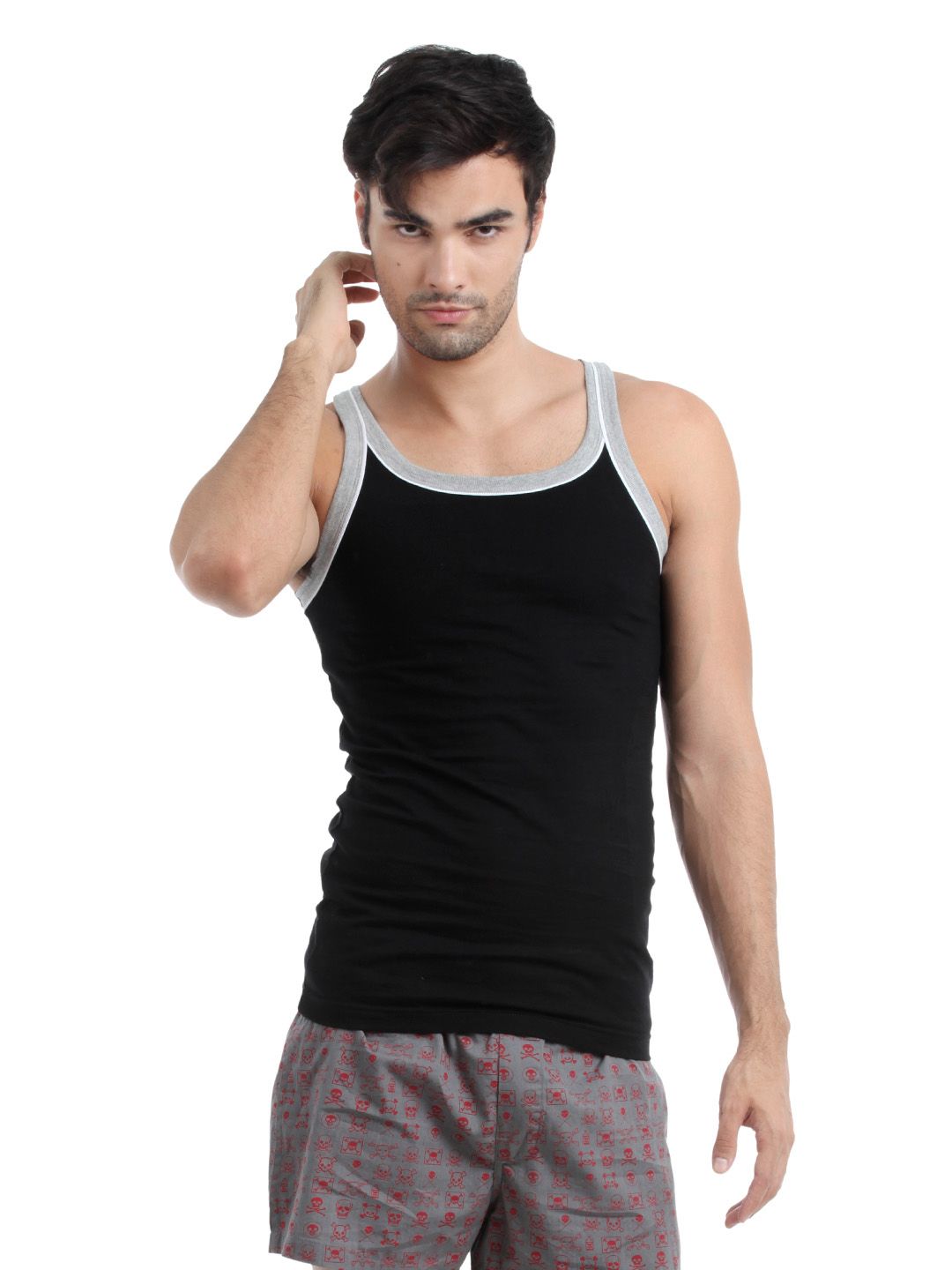 Chromozome Men Black Innerwear Vest