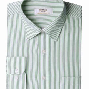 Arrow Men Stripes Green Shirts