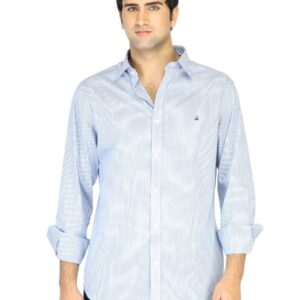 United Colors of Benetton Men White Check Shirt