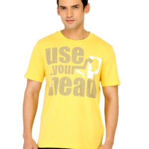 Puma Men Head Yellow Tshirt