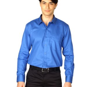 Mark Taylor Men Solid Blue Shirts