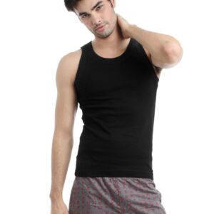 Chromozome Men Black Innerwear Vest