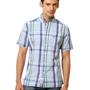 Wrangler Men Benefica Checks Blue Shirt