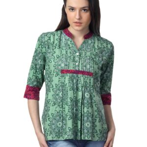 Mother Earth Women Green Top