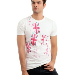 French Connection Men White Printed T-shirt