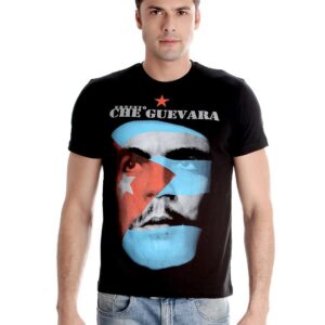 Che Guevara Men Printed Black T-shirt