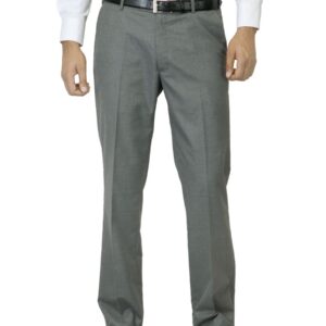 Arrow Men Grey Flat Front Trousers