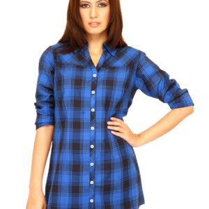 Jealous 21 Women Check Blue Shirt