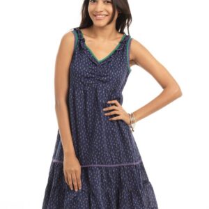 Mineral Navy Blue Printed Dress