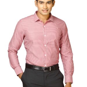 John Miller Men Red White stripe Red Shirts