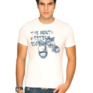 s.Oliver Men's North Western Edge White T-shirt