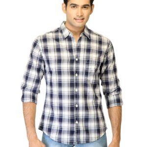 United Colors of Benetton Men Check Blue Shirts