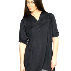 Scullers For Her Women Layered Black Tunics
