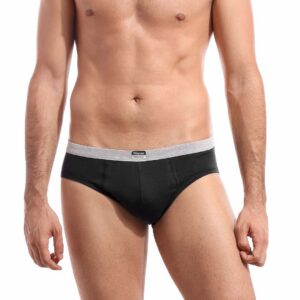 Hanes Men Grey Stretch Duo Dry Cotton Stretch Hip Briefs