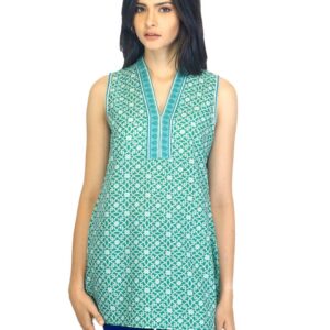 Aurelia Women Printed Blue Kurti