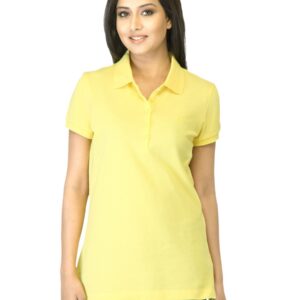 United Colors of Benetton Women Yellow Polo T-shirt