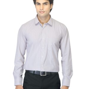 Mark Taylor Men Striped Purple Shirt