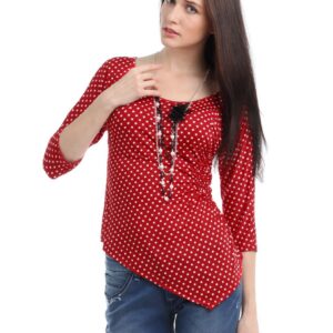Tonga Women Red & White Top