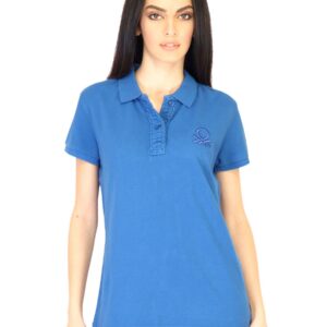United Colors of Benetton Women Blue Polo Tshirts