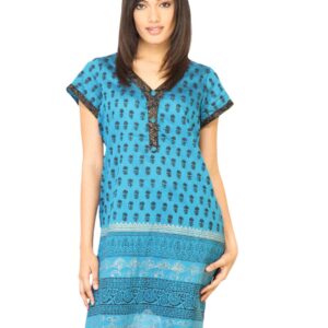Diva Women Printed Blue Kurta