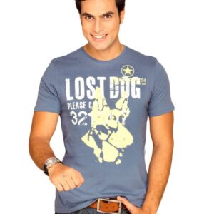 UCB Men's Lost Dog Print Blue T-shirt