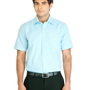 Peter England Men Check Blue Shirt