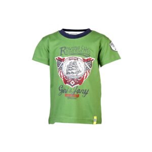 Gini and Jony Kids Boys Printed Green Tshirts