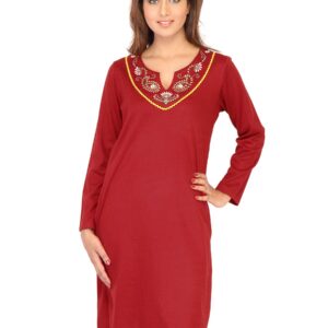 Aurelia Women Solid Red Kurtas