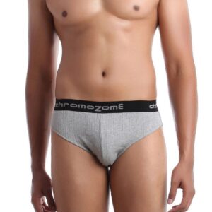 Chromozome Men Grey Melange Brief