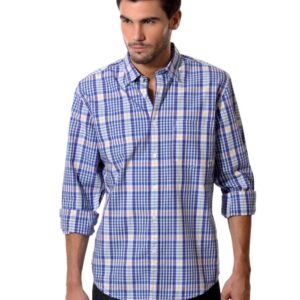 Peter England Men Blue Casual Shirt