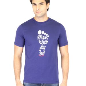 Mark Taylor Men Blue Printed T-shirt