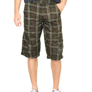 Deni Yo Men Check Olive Short