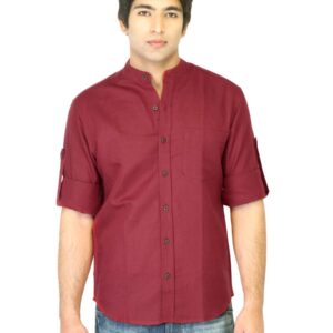 Mother Earth Men Maroon Shirt