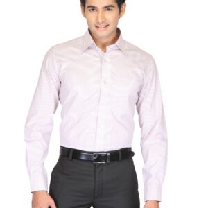 Mark Taylor Men White Striped Shirt