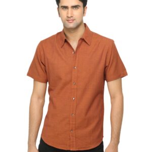 Fabindia Men Rust Shirt